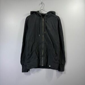 American Giant Hoodie Mens Medium Black Full Zip Cotton Made In USA Sweatshirt